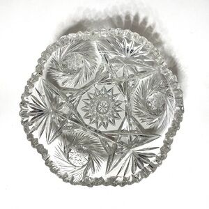 Vintage ABP Hand Cut Glass  Bowl - approx 6”